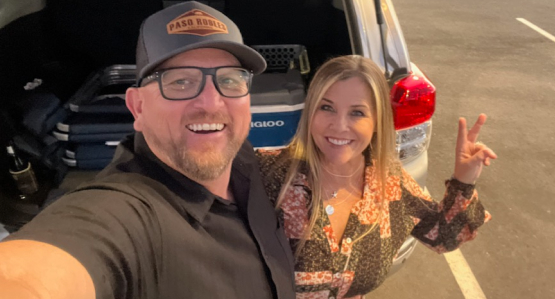 angel and his wife road-tripping