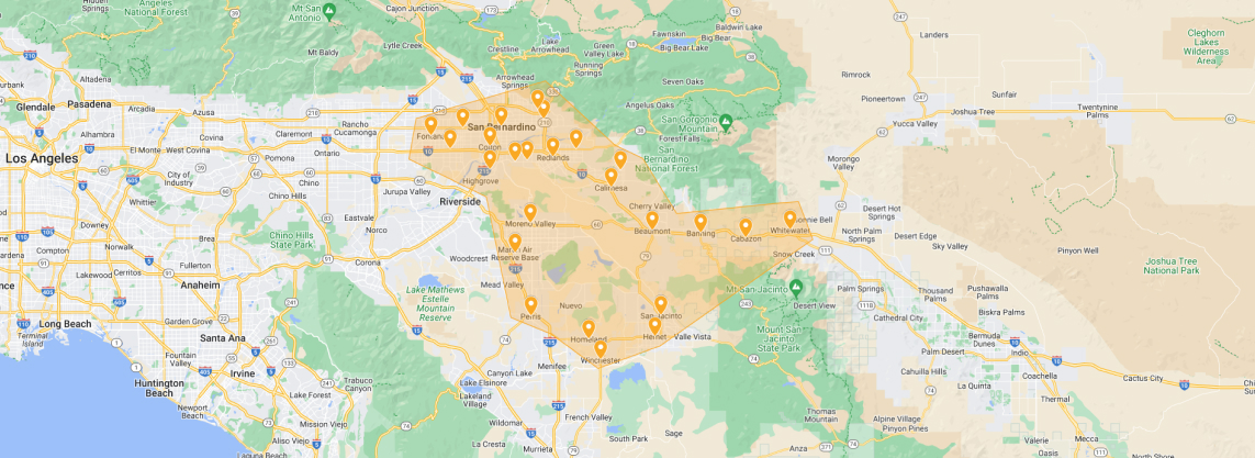 Of Course! Service Area Map